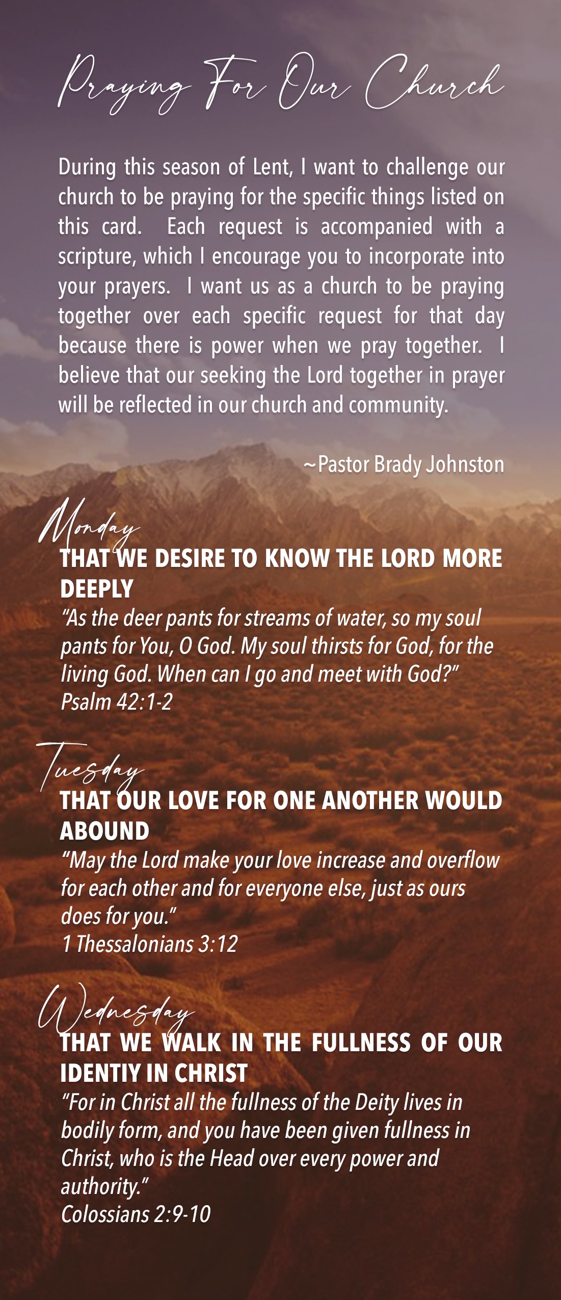 Lent Prayer Card - FMC Midlothian